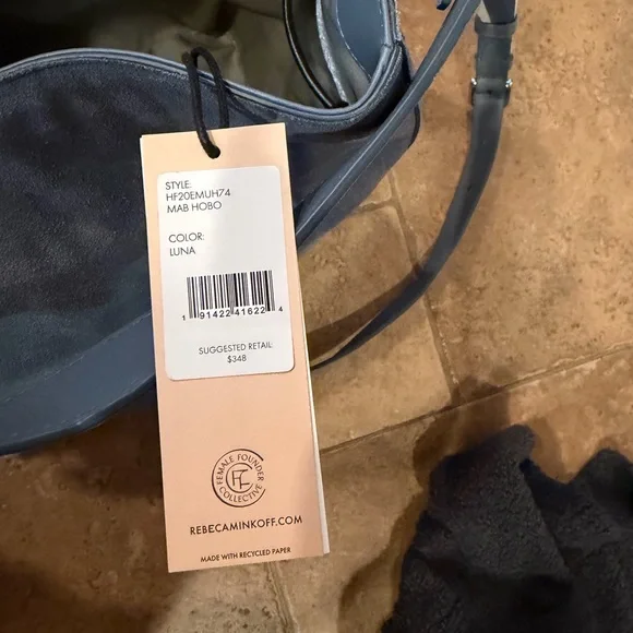 Rebecca Minkoff Blue suedeLeather hobo Bag
